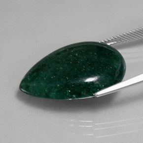 Aventurine Vert naturelle En forme de poire, 20.96 ct, Translucide