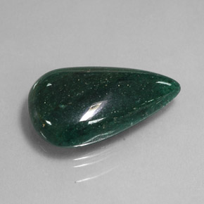 Aventurine vert naturelle en forme de poire, 19,04 ct, translucide