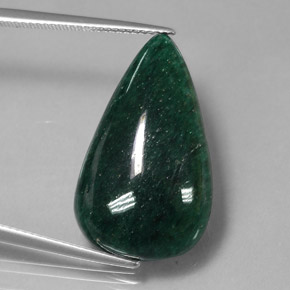 Aventurine vert naturelle en forme de poire, 19,04 ct, translucide