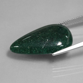Aventurine vert naturelle en forme de poire, 19,04 ct, translucide