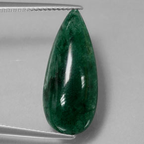 Aventurine vert naturelle en forme de poire, 10,46 ct, opaque