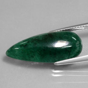 Aventurine vert naturelle en forme de poire, 10,46 ct, opaque