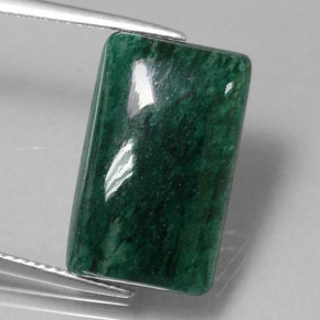 Aventurine Vert naturelle Baquette, 11.84 ct, Opaque