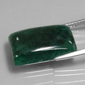 Aventurine Vert naturelle Baquette, 11.84 ct, Opaque