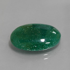Aventurine vert naturelle coupe ovale, 9,17 ct, translucide
