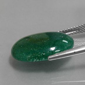 Aventurine vert naturelle coupe ovale, 9,17 ct, translucide