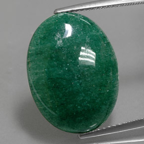 Aventurine Vert naturelle Coupe ovale, 11.32 ct, Translucide