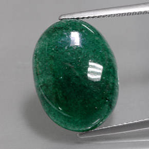 Aventurine Vert naturelle Coupe ovale, 11.07 ct, Translucide