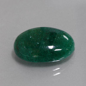 Aventurine Vert naturelle Coupe ovale, 11.07 ct, Translucide