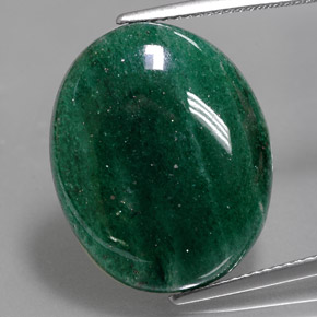 Aventurine Vert naturelle Coupe ovale, 15.91 ct, Translucide