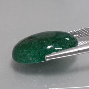 Aventurine vert naturelle coupe ovale, 10,36 ct, translucide