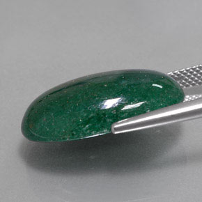 Aventurine vert naturelle coupe ovale, 14,64 ct, translucide