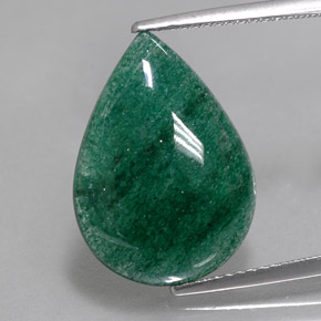 Aventurine vert naturelle en forme de poire, 7,95 ct, translucide