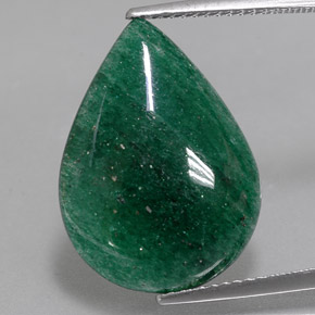 Aventurine Vert naturelle En forme de poire, 9.81 ct, Translucide