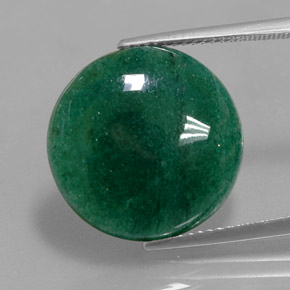 Aventurine Vert naturelle Coupe roude, 12.28 ct, Translucide