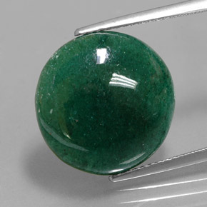 Aventurine vert naturelle coupe roude, 11,75 ct, translucide