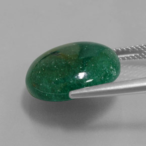 Aventurine vert naturelle coupe roude, 11,75 ct, translucide