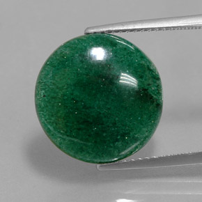 Aventurine Vert naturelle Coupe roude, 9.10 ct, Translucide