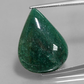 Aventurine Vert naturelle En forme de poire, 16.78 ct, Translucide