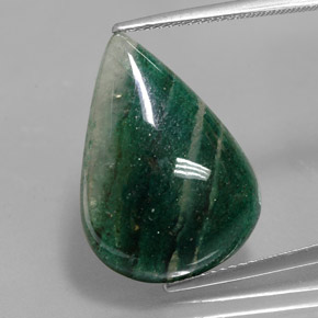 Aventurine vert naturelle en forme de poire, 12,71 ct, translucide