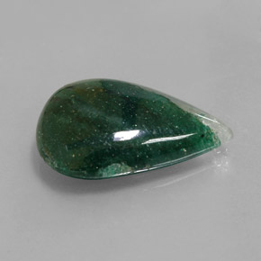 Aventurine vert naturelle en forme de poire, 12,71 ct, translucide