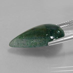 Aventurine vert naturelle en forme de poire, 12,71 ct, translucide
