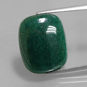 Aventurine vert naturelle coupe coussin, 13,91 ct, translucide