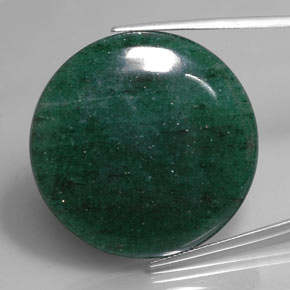Aventurine vert naturelle coupe roude, 71,30 ct, translucide