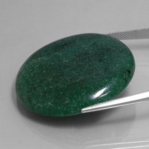 Aventurine vert naturelle coupe roude, 71,30 ct, translucide