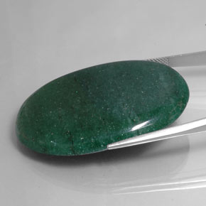 Aventurine Vert naturelle Coupe ovale, 82.69 ct, Translucide