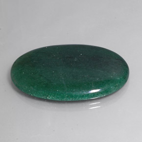 Aventurine Vert naturelle Coupe ovale, 64.60 ct, Translucide