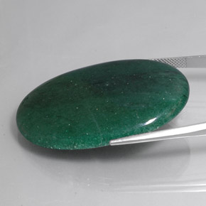 Aventurine Vert naturelle Coupe ovale, 64.60 ct, Translucide