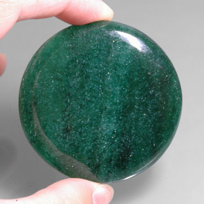 Aventurine Vert naturelle Coupe roude, 153.35 ct, Translucide
