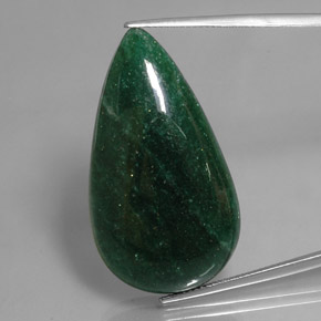 Aventurine vert naturelle en forme de poire, 42,78 ct, translucide