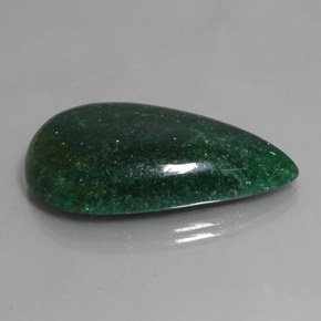 Aventurine vert naturelle en forme de poire, 42,78 ct, translucide