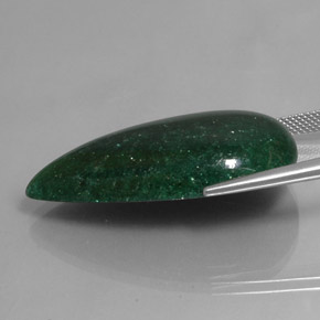 Aventurine vert naturelle en forme de poire, 42,78 ct, translucide