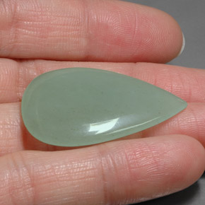 Aventurine vert naturelle en forme de poire, 23,01 ct, translucide