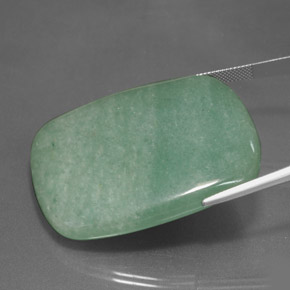 Aventurine Vert naturelle Coupe coussin, 125.05 ct, Opaque