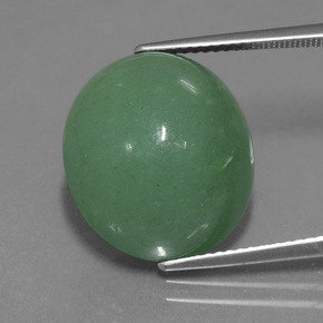 Aventurine vert naturelle coupe ovale, 17,82 ct, translucide