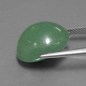 Aventurine vert naturelle coupe ovale, 17,82 ct, translucide