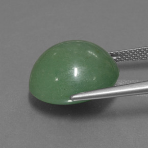 Aventurine vert naturelle coupe ovale, 16,51 ct, translucide