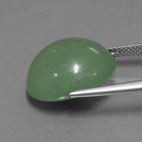 Aventurine Vert naturelle Coupe ovale, 16.76 ct, Translucide