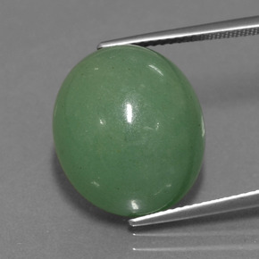 Aventurine Vert naturelle Coupe ovale, 18.83 ct, Translucide
