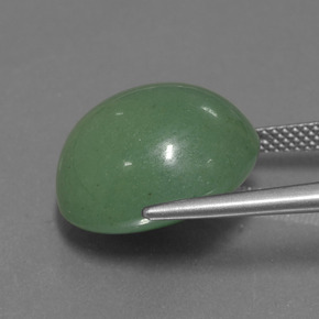 Aventurine Vert naturelle Coupe ovale, 18.83 ct, Translucide