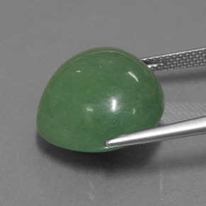 Aventurine vert naturelle en forme de poire, 21,35 ct, translucide