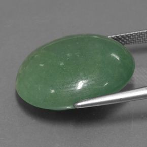 Aventurine vert naturelle coupe ovale, 25,47 ct, translucide