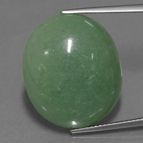 Aventurine vert naturelle coupe ovale, 24,45 ct, translucide