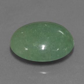 Aventurine vert naturelle coupe ovale, 24,45 ct, translucide