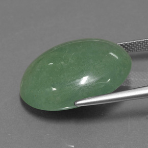 Aventurine vert naturelle coupe ovale, 24,45 ct, translucide