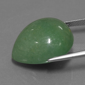 Aventurine vert naturelle en forme de poire, 31,37 ct, translucide